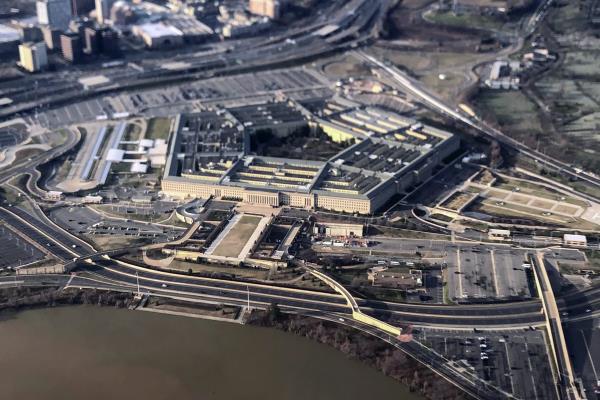 The Pentagon is seen in this aerial view.